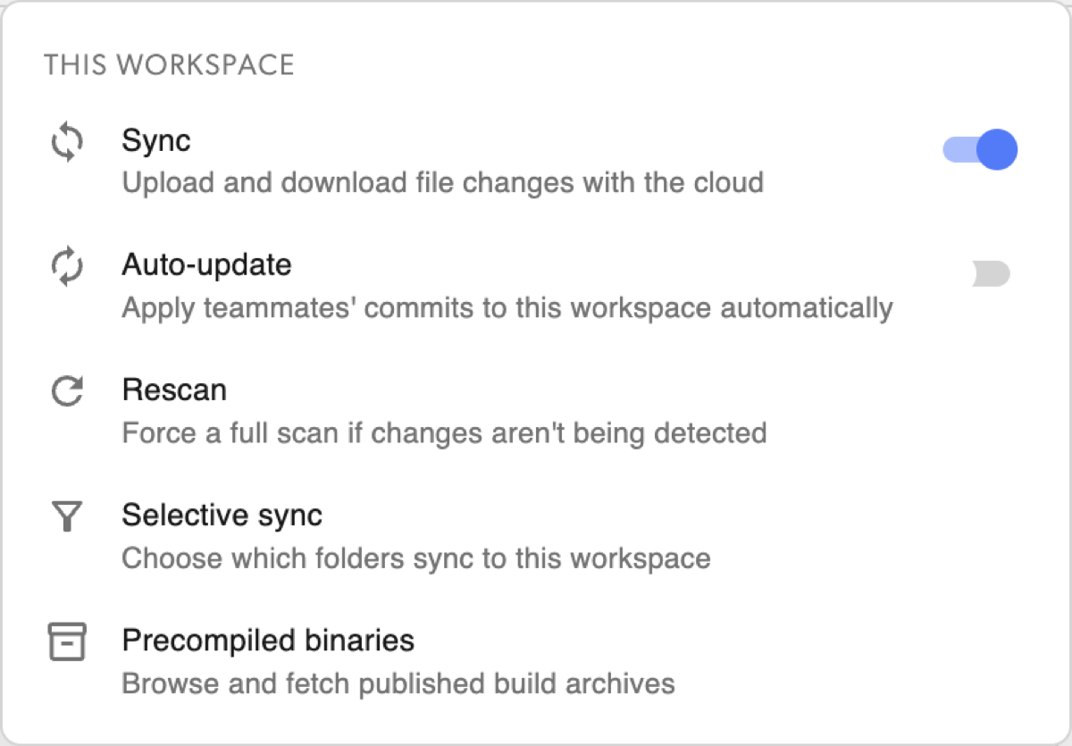 Open settings