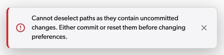 Selective Sync fail to unsync 1.1 error