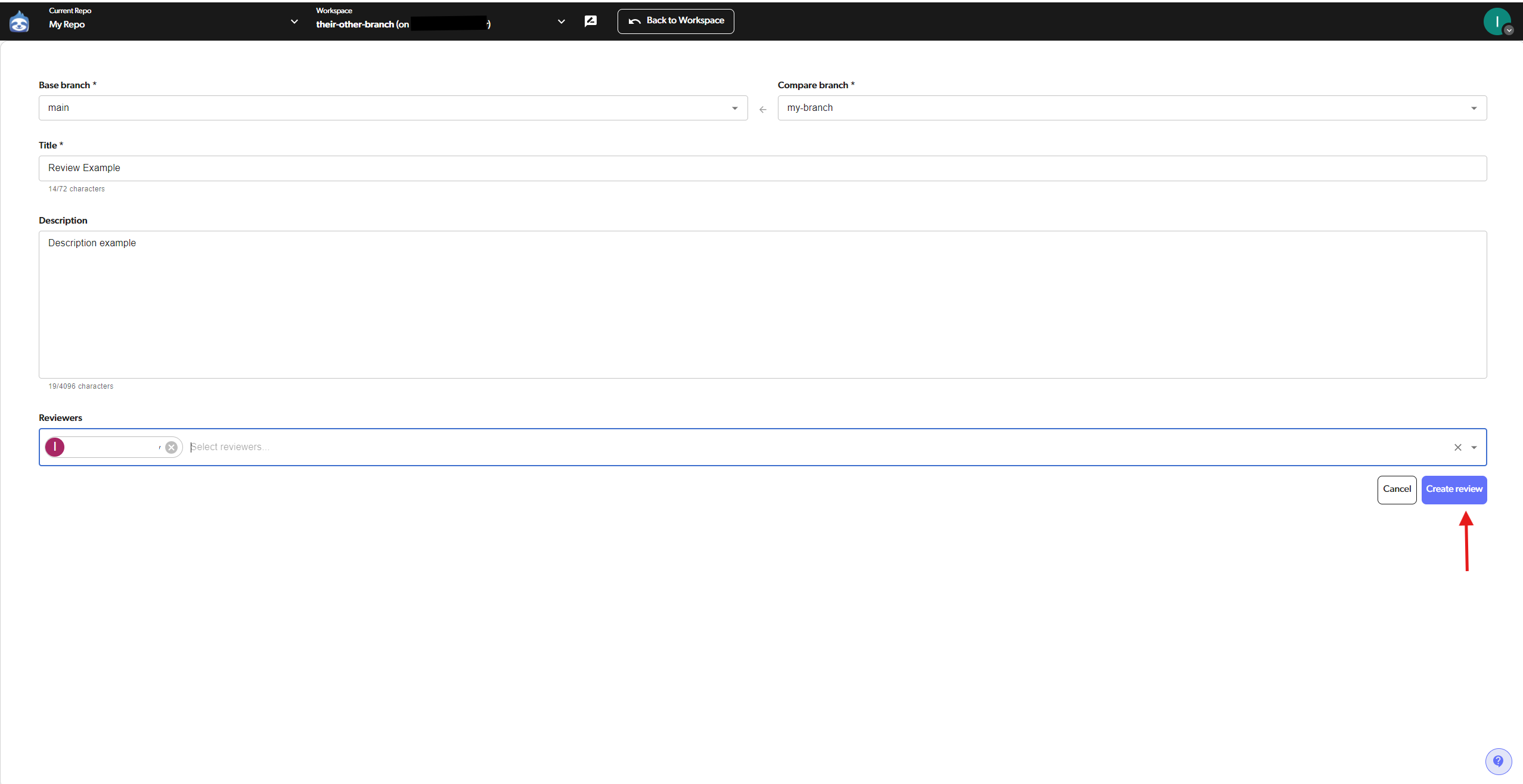 Review form before submitting