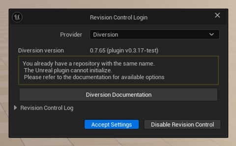 Repo exists in path modal with error