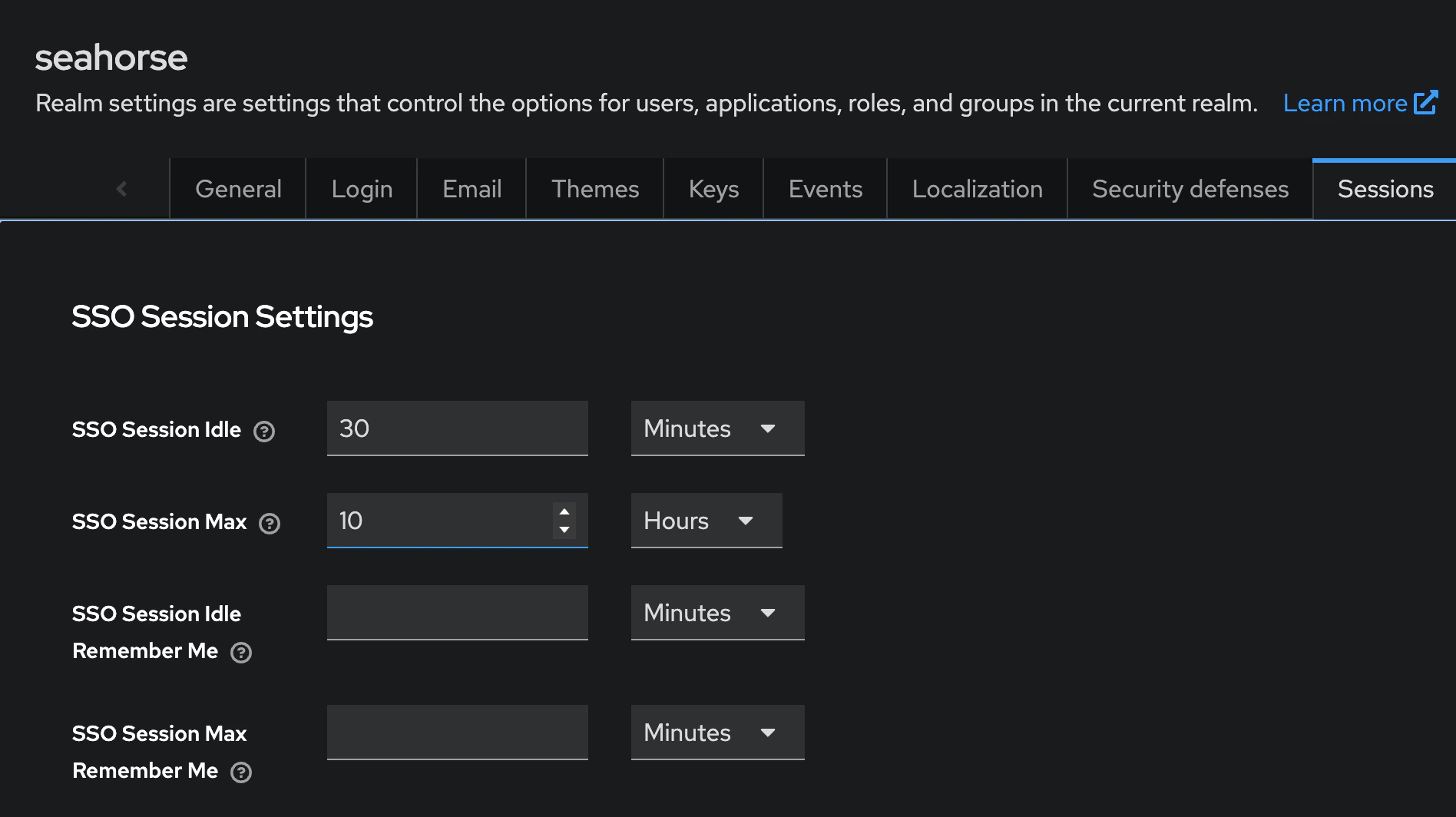 세션 기본 설정