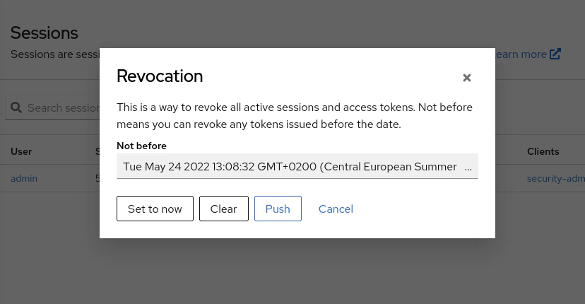세션 일괄 취소