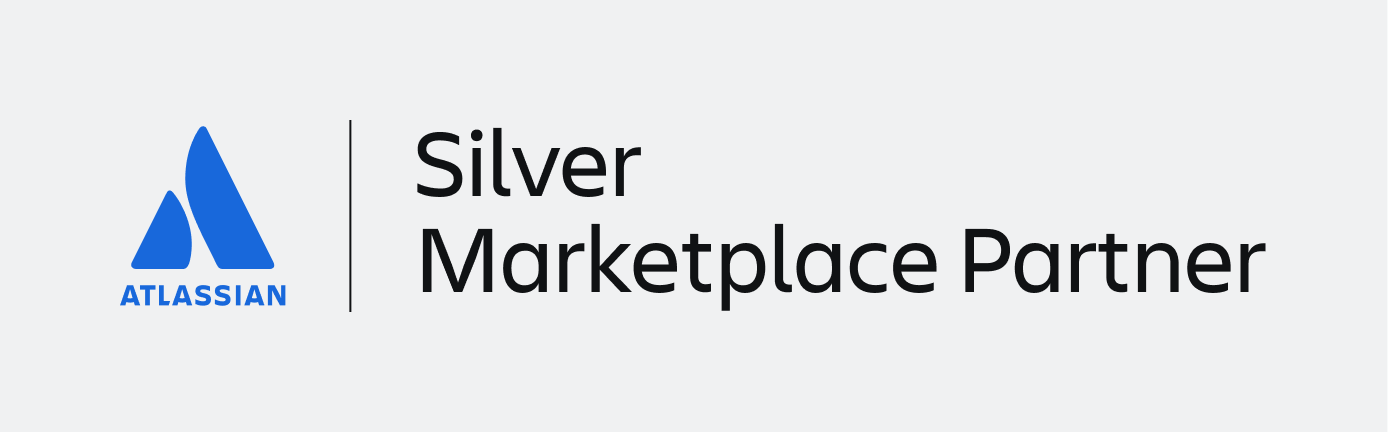 Atlassian Partner Designation Badge Silver Marketplace Partner Brand Background RGB @2x