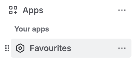Favourites List Sidebar Favourites List Sidebar