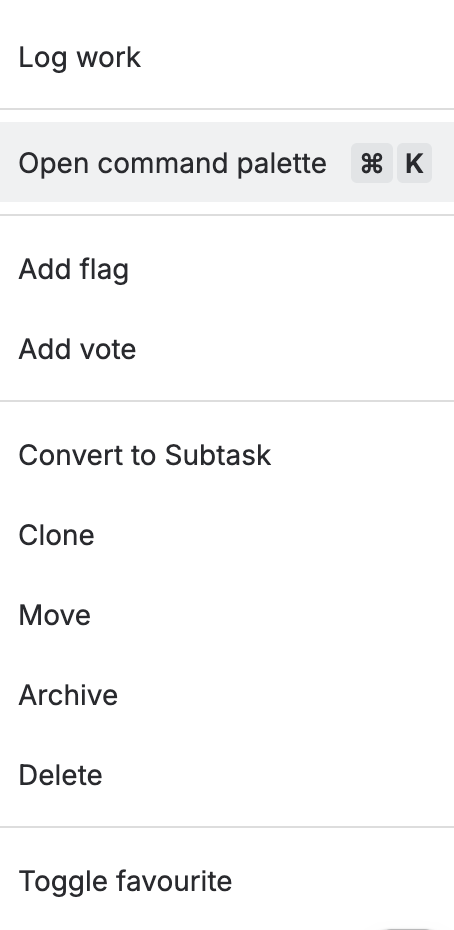 Toggle Favourite Menu