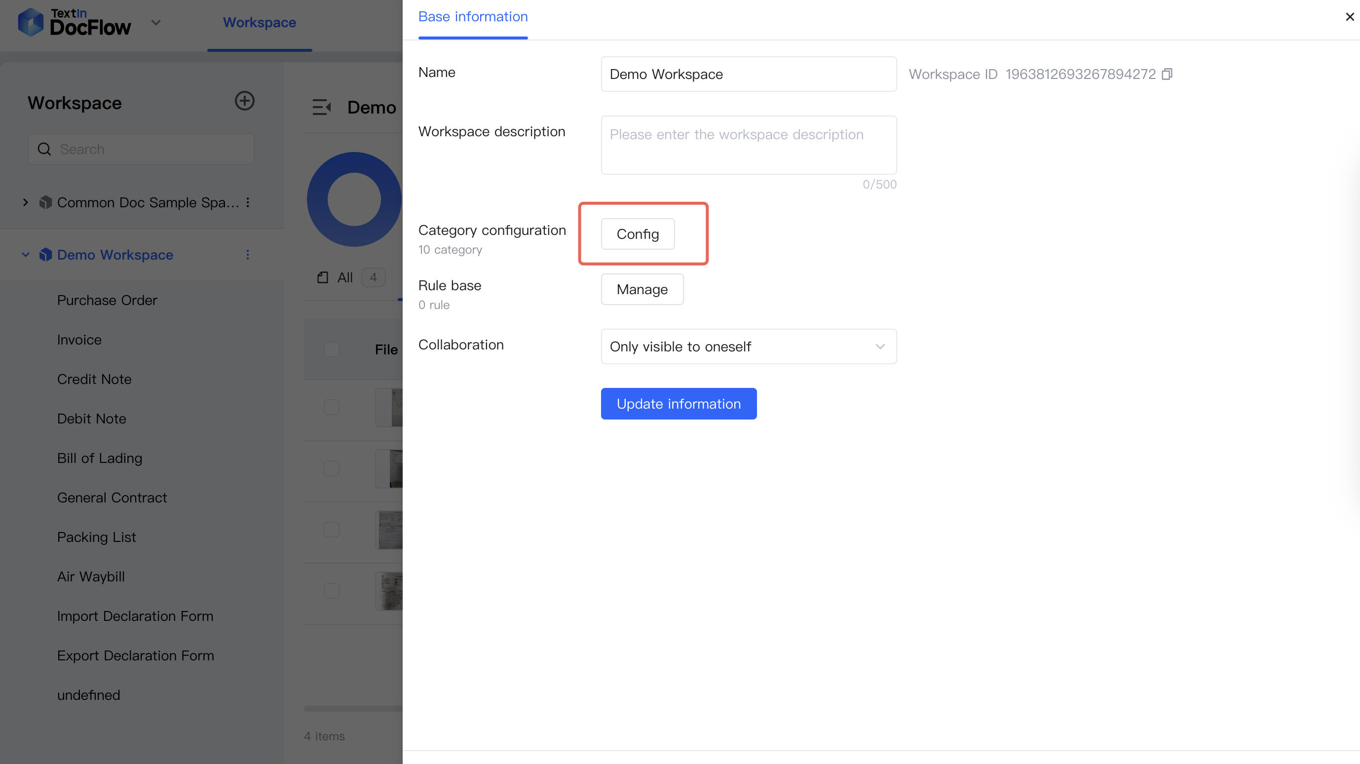 workspace setting
