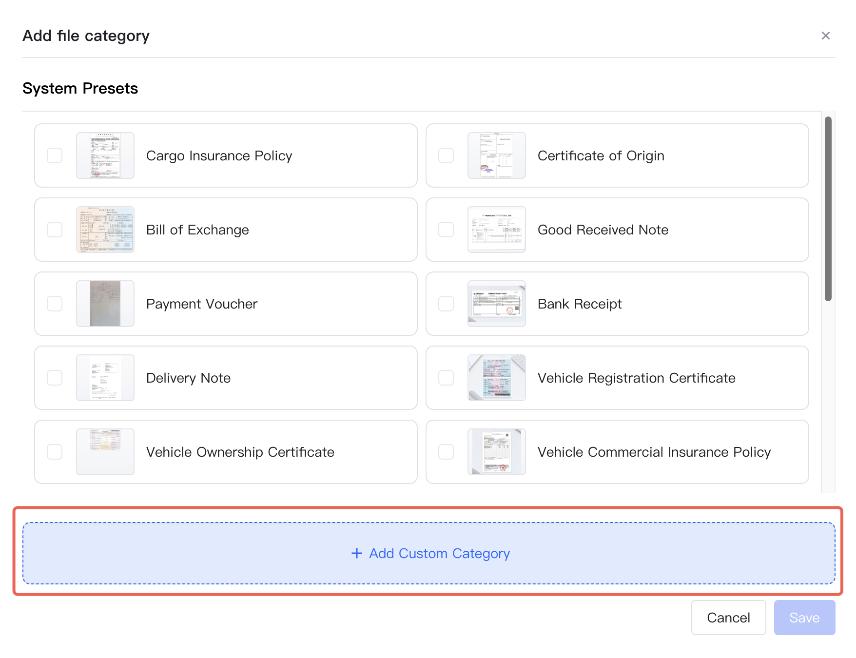 add custom file
