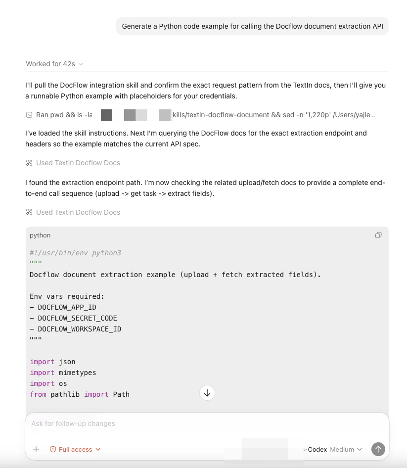 Generate sample code