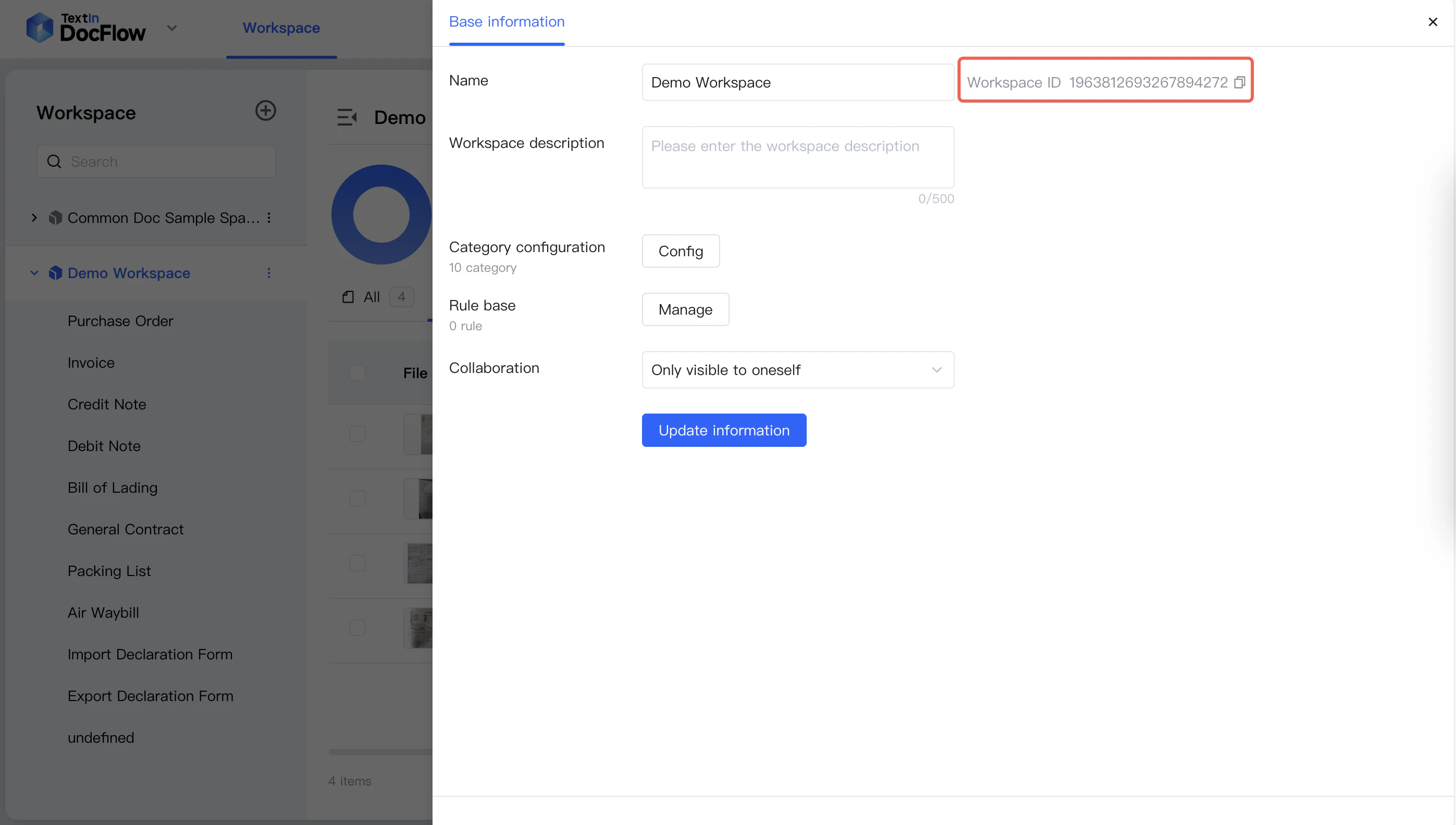 workspace setting
