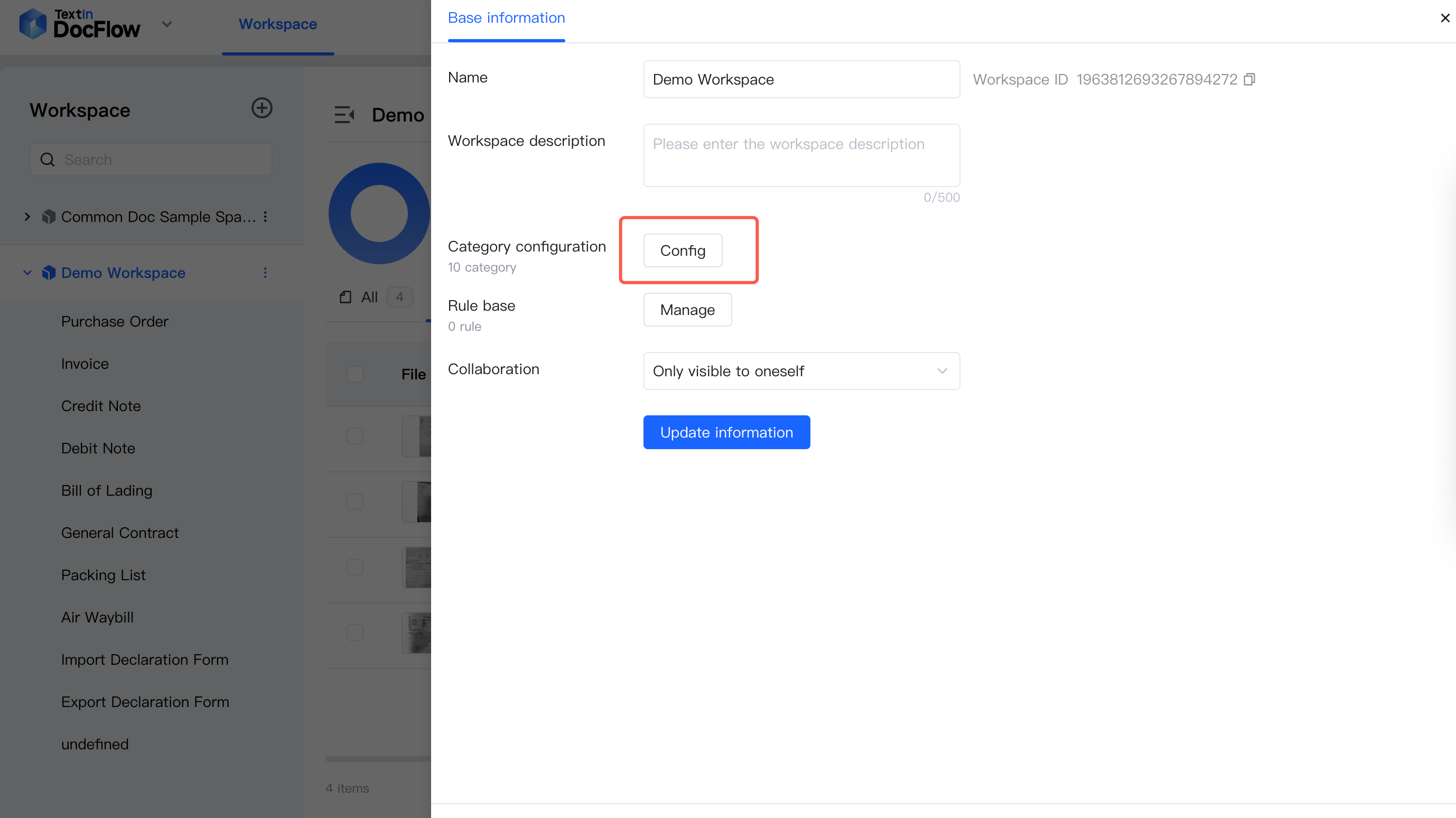 workspace setting