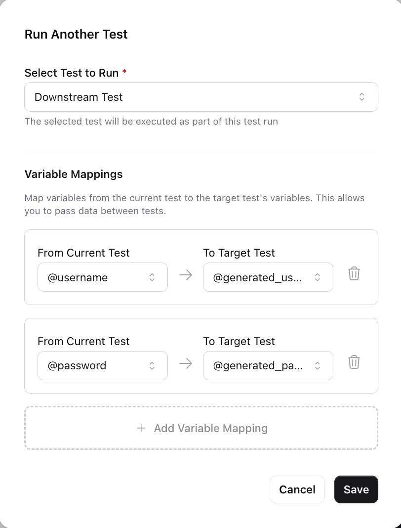 Trigger Run Configuration