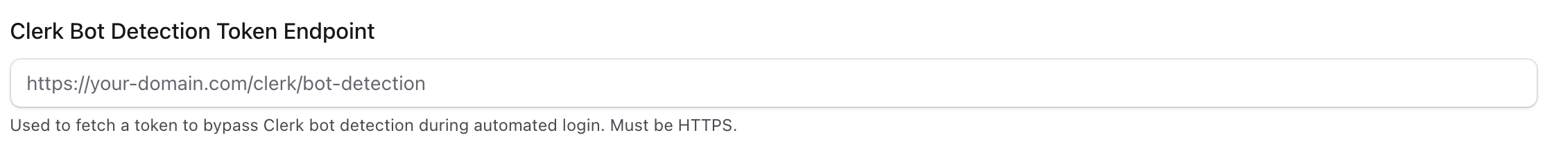 Clerk Bot Detection Configuration