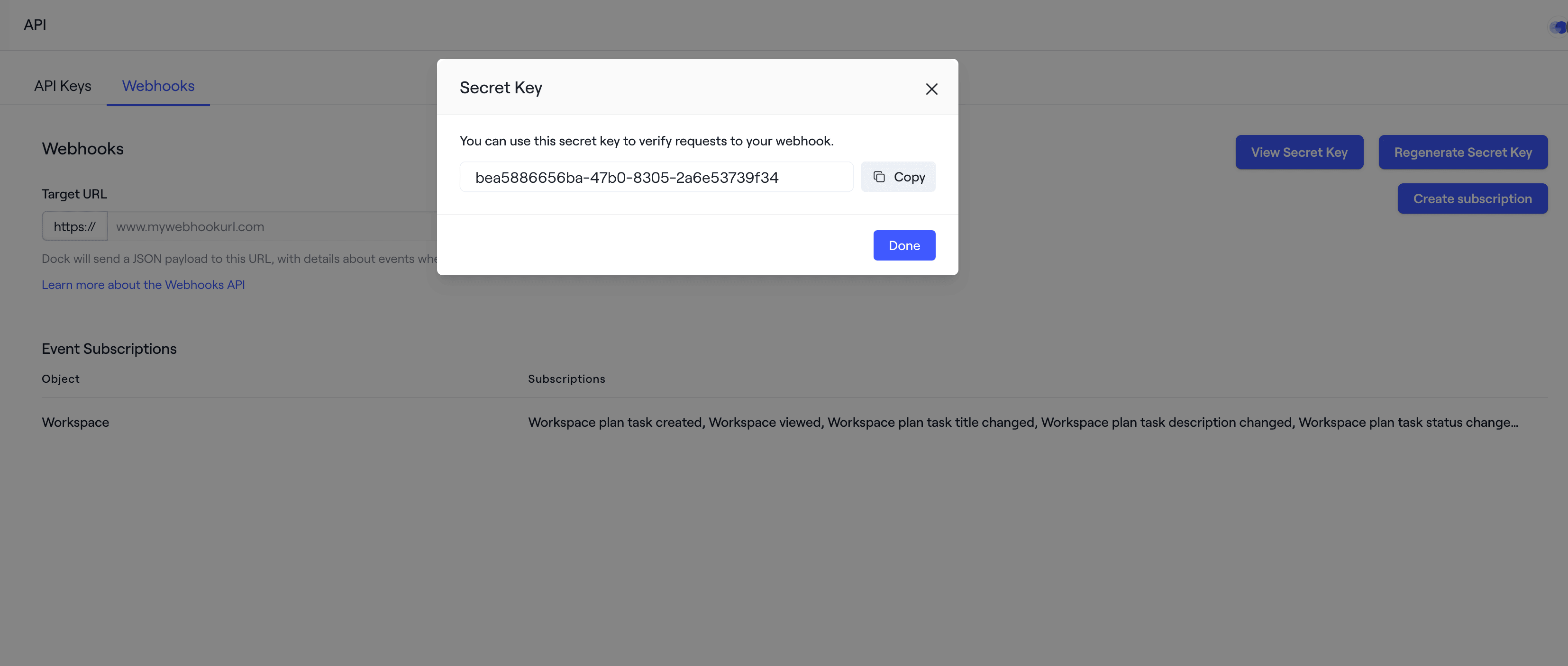 Dock Webhook Reference - Verify webhook requests