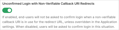 Auth0 Dashboard > Tenant Settings > Advanced > toggle off