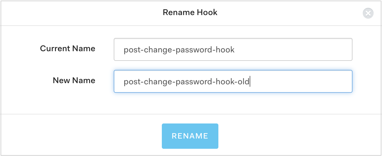 Auth0 Rename Hooks