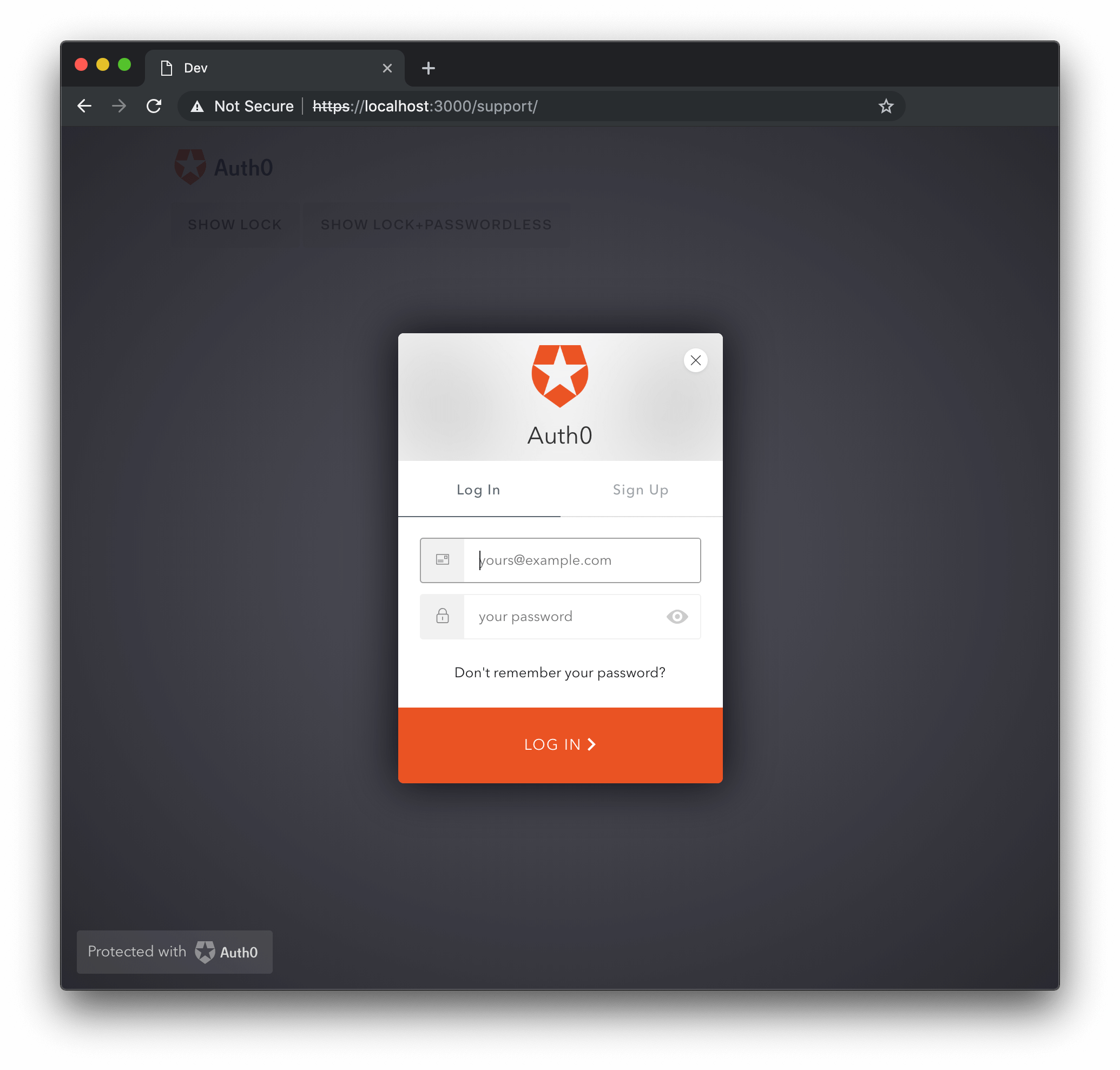 Lock オプション: Allowed Connections - Database