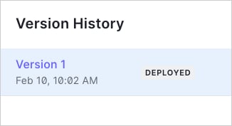Actions : historique des versions