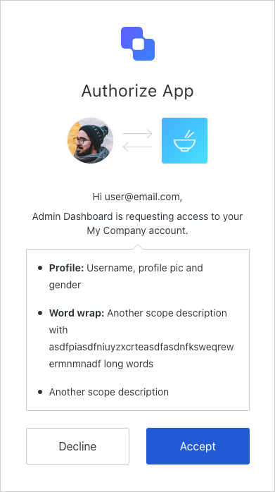 Authorization - User consent and applications - consent-dialog