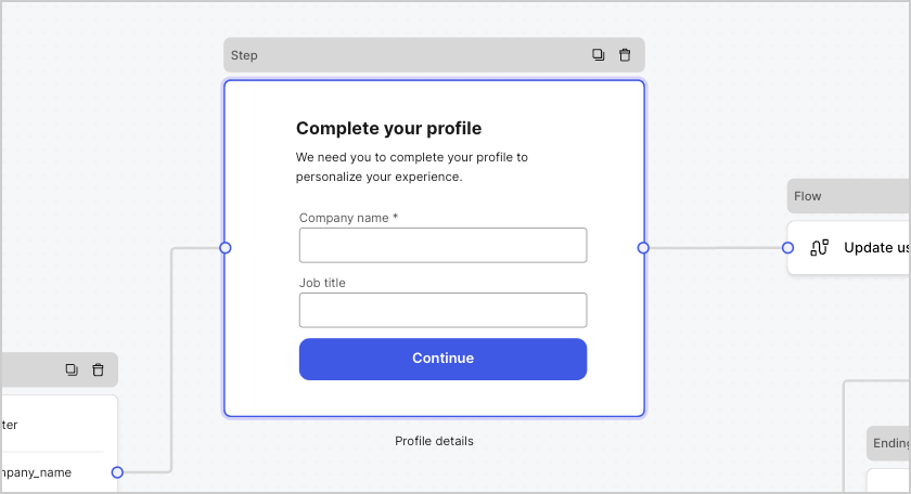 Dashboard > Foms > Step node