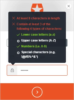 Auth0 Lock Password Strength checks on Desktop