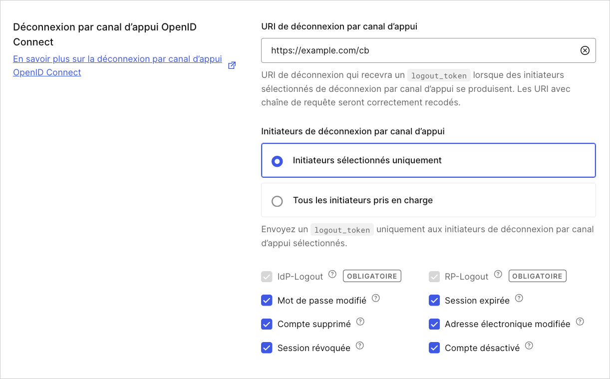 Dashboard > Applications > Application Settings