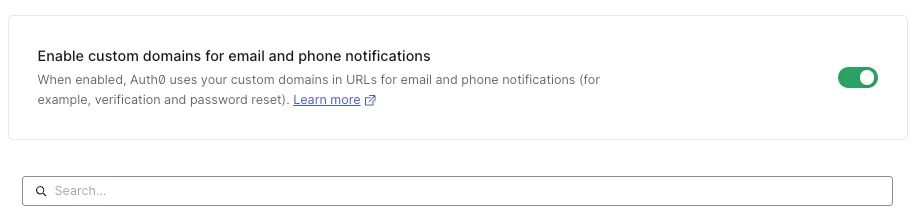Dashboard Tenant Settings Custom Domains tab