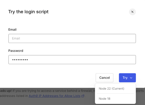 Try the login script window.