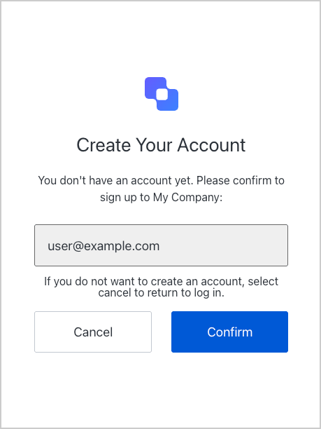 Confirmation screen