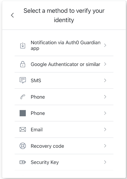 ACUL MFA Login Options
