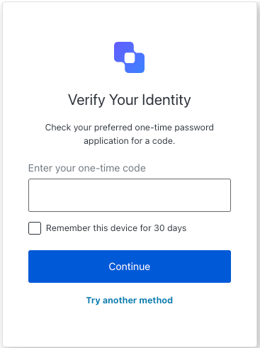 ACUL Reset Password MFA OTP Challenge