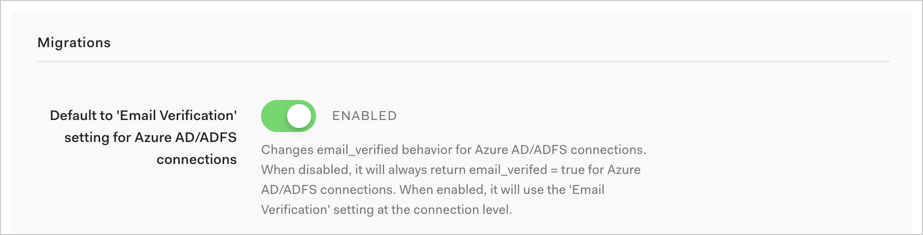 Dashboard - Advanced Tenant Settings - Migrations
