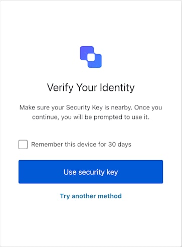 ACUL Reset Password MFA WebAuthn Roaming Challenge
