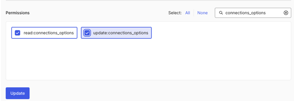 Update Management API permissions