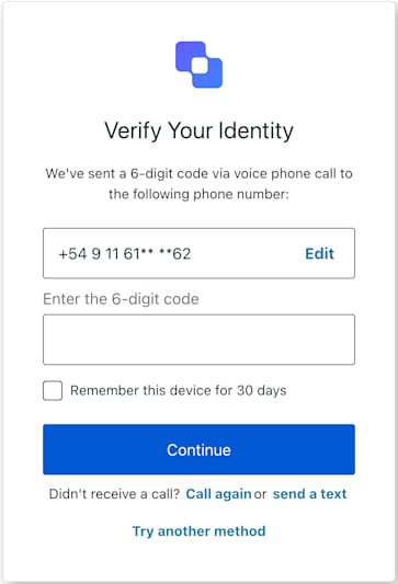 ACUL Reset Password MFA Voice Challenge