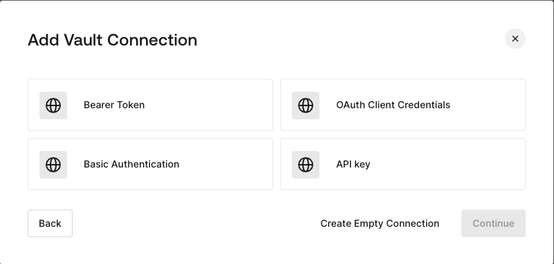 Dashboard > Actions > Forms > Vault > HTTP