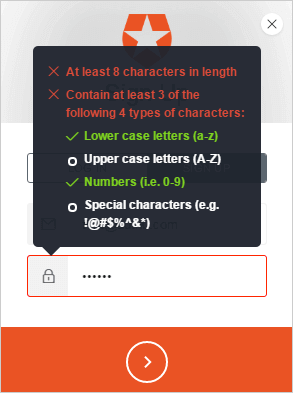 Auth0 Lock Password Strength checks on Desktop