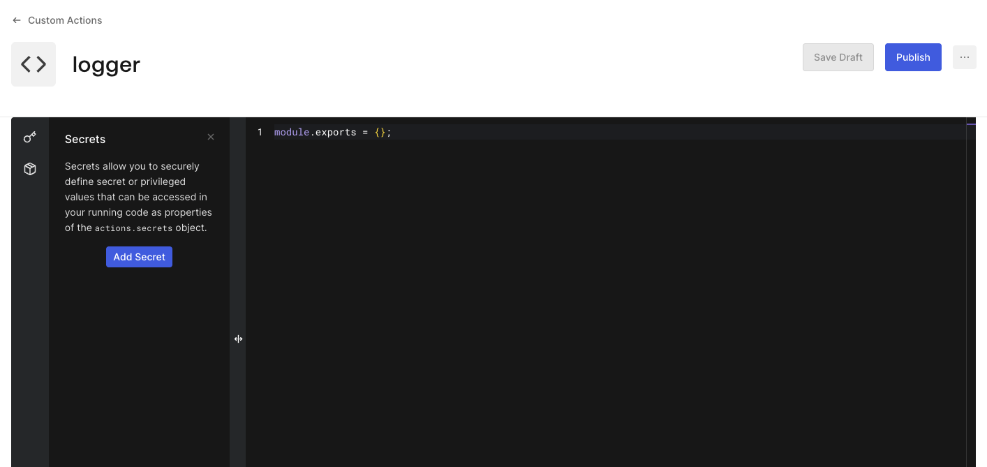 Actions Modules - New Action Module