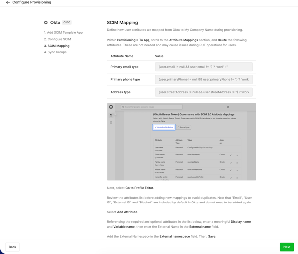 Map user attributes to guarantee attributes are passed from IdP to SP.