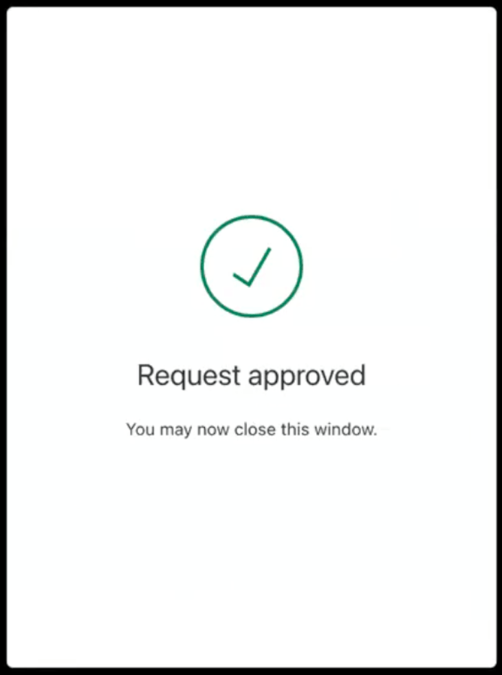 User accepts the authentication request