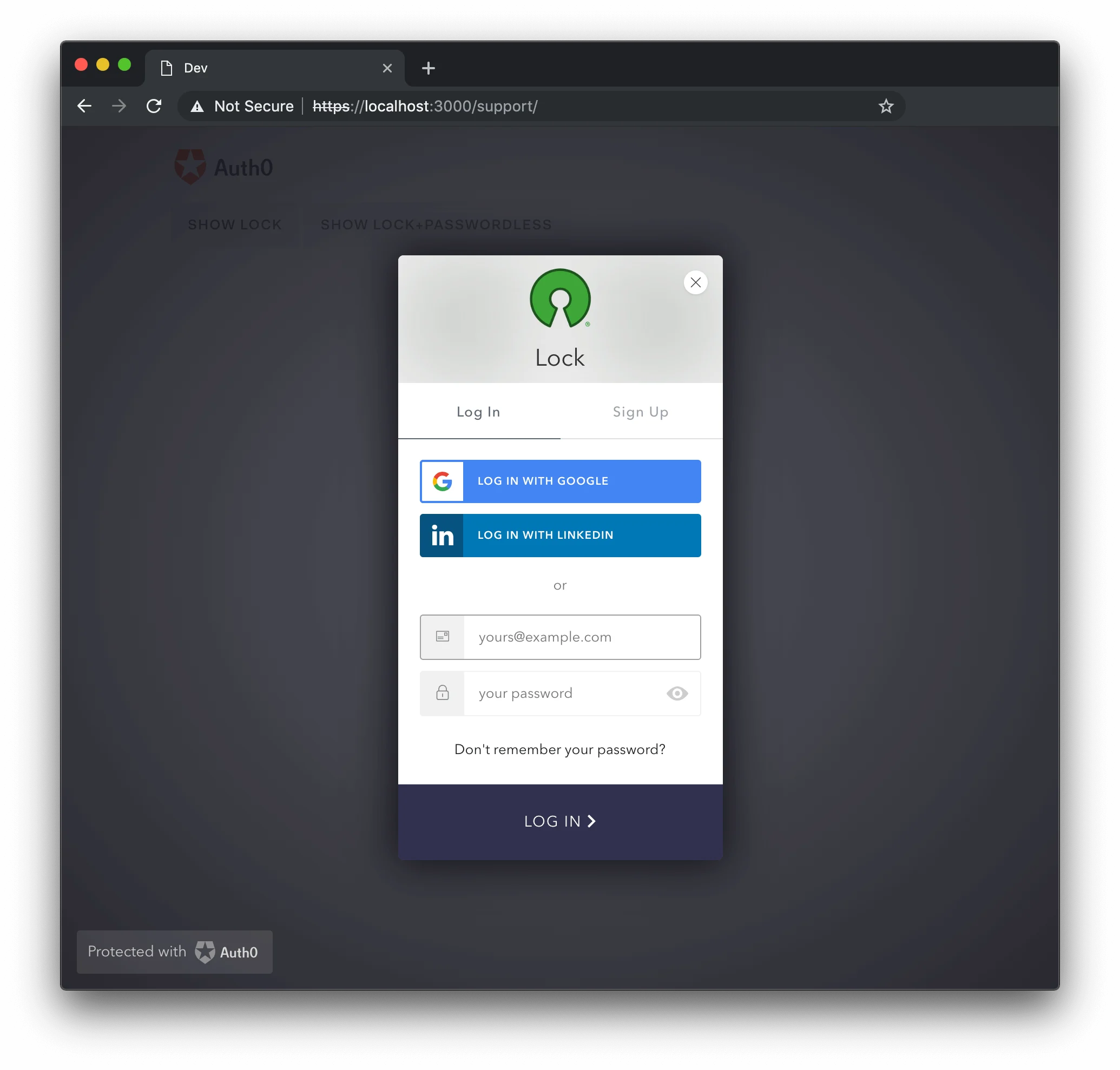 Lock UI customization - primary color