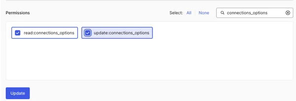 Update Management API permissions