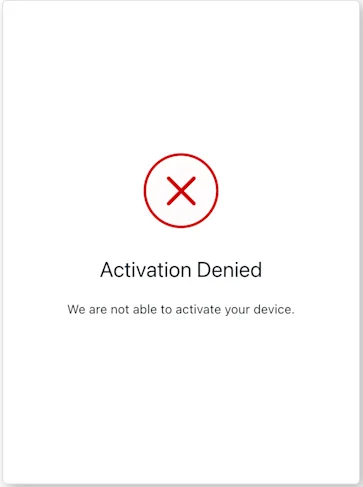 ACUL Device Code Activation Denied