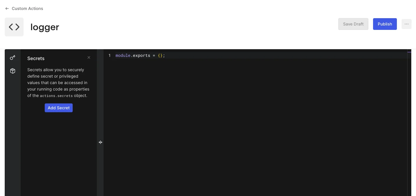 Actions Modules - New Action Module