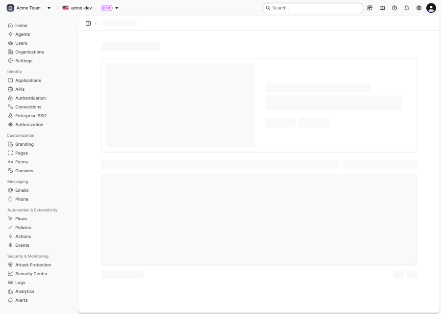 New dashboard navigation UI