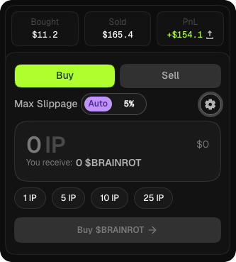 Slippage setting in the trade panel