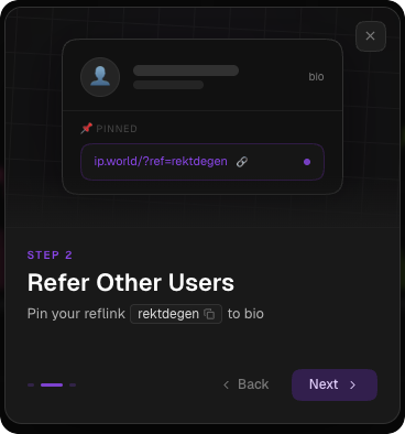 Step 2 — Pin your referral link to your bio