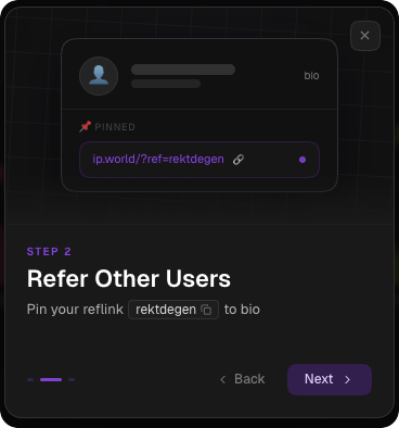 Step 2 — Pin your referral link to your bio