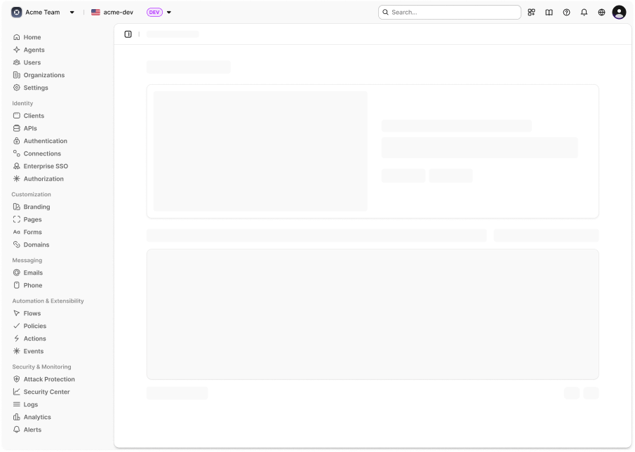 New dashboard navigation UI