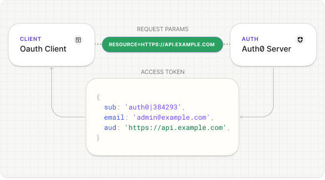 Resource in the access token