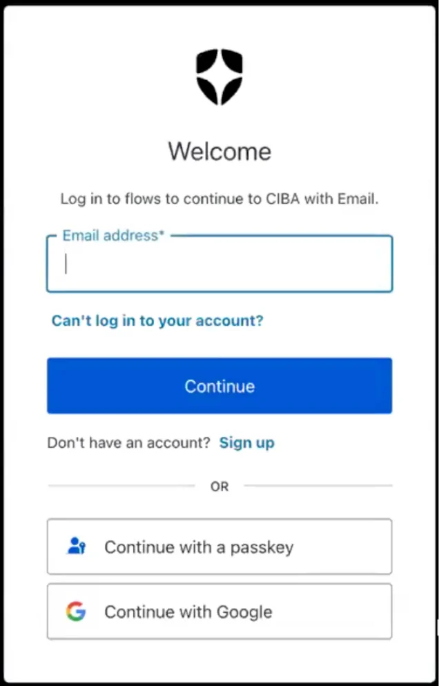User authenticates in the browser
